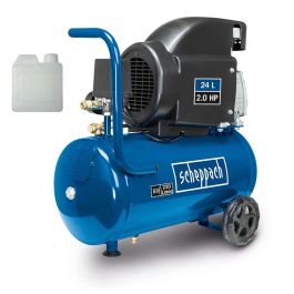 Scheppach HC26 Compresor de aire horizontal 24L 1500W 8 bares con 280ml aceite