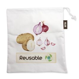 Quttin Bolsa de Almacenamiento Reutilizable para Alimentos, 39.5 x 35 cm, 89 Gramos, Ligeras y Plegables para Congelador, Despensa o Viajes (18 Unidades)