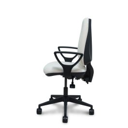 PIQUERAS Y CRESPO Silla Elche asincro bali blanco brazos fijos base piramidal ruedas de nailon de 65mm PIQUERAS Y CRESPO Silla Elche asincro bali blanco brazos fijos base piramidal ruedas de nailon de 65mm