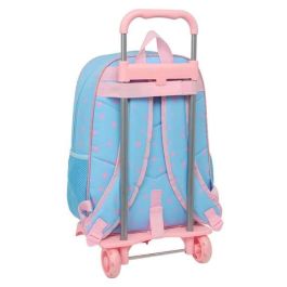 Safta 180+Carro 905 Mochila Escolar con Ruedas Stitch Happy 33x42x14 cm para Niños +3 Años