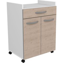 Carro OSLO 803347 60 cm con 1 cajón y 1 puerta - L 60 x P 44 x H 81 cm - Color roble Precio: 110.58999974. SKU: B1KBAS75HA