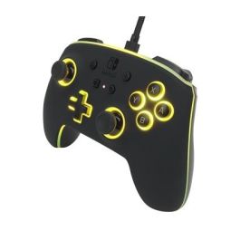 Power A Mando con Cable Mejorado 1510925-01 Spectra LED para Nintendo Switch y Switch OLED, Control con 8 Colores Brillantes y 2 Efectos LED, Botones Asignables