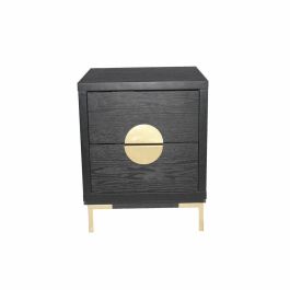 DKD Home Decor Mesita de Noche Oriental Negra Dorada, 2 Cajones, MDF y Metal, Desmontable, 40x40x50 cm Precio: 95.5000002. SKU: B1B59H5S7L