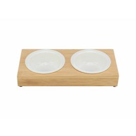 Comedero para Perro Trixie Blanco Natural Cerámica Bambú Ø 12 cm 2 x 250 ml 30 × 5 × 14 cm Precio: 23.98999966. SKU: B1G3ANS3QY
