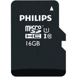 PHILIPS MicroSD 16 GB - Tarjeta de Memoria, Clase 10, Almacenamiento para Dispositivos Móviles
