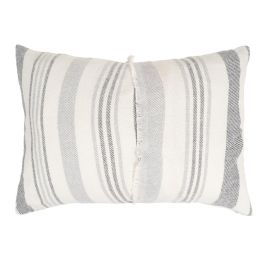 Cojín Rayas Beige-Gris Algodón-Poliéster 70 X 50 cm