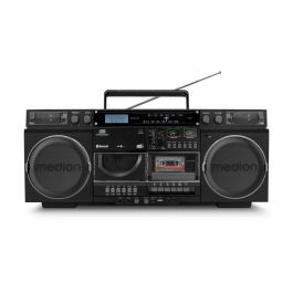 Medion MED4061275229943 Radio Ghetto Blaster FM DAB+ Vintage - CD/Casete/USB/MP3 - 2 x 10 W RMS - Negro