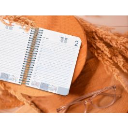 Agenda Espiral Liderpapel Santorini A6 2025 Dia Pagina Atardecer Rosa Papel 60 gr