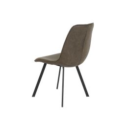 Silla DKD Home Decor Negro Gris Metal Poliuretano 63 x 49 x 85 cm 49 x 59 x 87 cm
