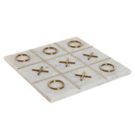 Juego Moderno DKD Home Decor Blanco Dorado 30 x 1.5 x 30 cm