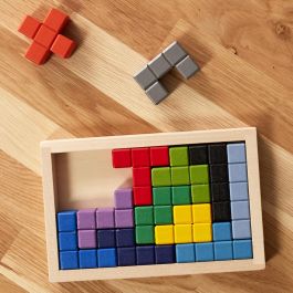 Jeux 2 momes Puzzle Tetris De Madera Montessori Juego De Ensamblaje Para Niños Mayores De 3 Años