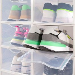 Caja apilable para zapatos Max Home Blanco 6 Unidades Polipropileno ABS 23 x 14,5 x 33,5 cm Caja apilable para zapatos Max Home Blanco 6 Unidades Polipropileno ABS 23 x 14,5 x 33,5 cm