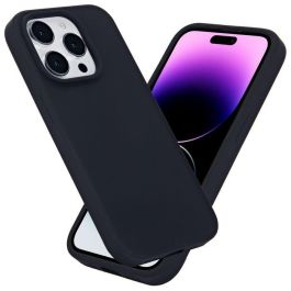 eSTUFF INFINITE RIGA Funda silicona para iPhone 15 Pro Negra - 93% material reciclado - Antigolpes y Anti-arañazos