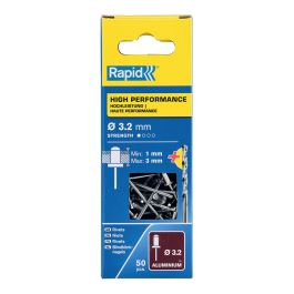 Rapid Remaches aluminio Ø3.2x6mm 50uds + broca 5001528