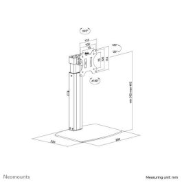 Neomounts Fpma-D865Black Soporte de Escritorio para Monitor 10-32" Inclinable, Giratorio, Rotatorio, Altura Ajustable hasta 7kg Negro