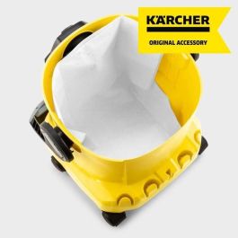 Kärcher Bolsa de 4 filtros de guata triple espesor para aspiradoras WD4 WD5 WD6: 10% mayor filtración y alta resistencia al desgarro.
