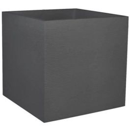EDA PLASTIQUE Caja de flores cuadrada Graphit - 57 L - 49.5 x 49.5 x 49.5 cm - Gris antracita EDA PLASTIQUE Caja de flores cuadrada Graphit - 57 L - 49.5 x 49.5 x 49.5 cm - Gris antracita