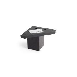 Rei Pata esquinera cuadrada mod.972 de ABS en negro 4,2x4,2x6cm para muebles bajos