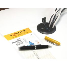 DeLOCK 62868 Hub de mesa 4 puertos USB 3.0 Type-A 5Gbps Negro