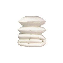 Cocoon Paquete Ropa de Cama Microfibra y Poliéster - Edredón 220x240 cm 400g/m² + 2 Almohadas 60x60 cm 500g/m² Blanco Cálido