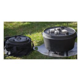 Petromax FT12 Feuertopf - Olla de Hierro Fundido Redonda, 14 Litros, Color Negro, para Horno