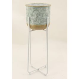 Macetero Urban DKD Home Decor Bicolor 28 x 75 x 28 cm Macetero Urban DKD Home Decor Bicolor 28 x 75 x 28 cm