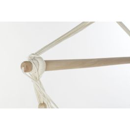 DKD Home Decor Silla Colgante para Terraza y Jardín Crudo Algodón Poliéster 100 x 50 x 130 cm