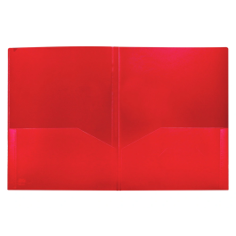 Liderpapel 45680 Carpeta Dossier Dos Bolsas Canguro Polipropileno DIN A4 Roja