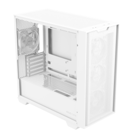 ASUS A21 PLUS - Torre de PC Blanco, Compatible con micro ATX/Mini-ITX, Incluye 4 Ventiladores, Hasta 360mm Radiador, Ref. 90DC00H3-B19000