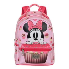 Disney Minnie Mouse Mochila Urbana Pequeña Heady Muffin Rosa de Uso Diario 25x22x15 cm de PVC con Compartimento Principal y Bolsillos Laterales Disney Minnie Mouse Mochila Urbana Pequeña Heady Muffin Rosa de Uso Diario 25x22x15 cm de PVC con Compartimento Principal y Bolsillos Laterales
