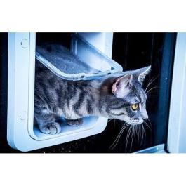 Sureflap Solapa de Gato Grande con Microchip Electrónico - Blanco