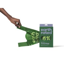 Earth Rated Bolsas para Excrementos con Asas 120 ud. | Lavanda | Eco-Friendly 65% Reciclado | Extra Largas y Antifugas