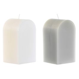 DKD Home Decor Vela de Cera Urban Gris y Blanco 7x13x7 cm, Pack 6 Unidades, 525gr, 68h Duración Precio: 29.88999959. SKU: B1A5RR24KT