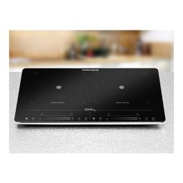 Rommelsbacher CT 3420/IN - Placa de inducción 2 zonas, 56 cm, Negro, Encimera, 2000W, Control táctil, Temporizador, Bloqueo niños