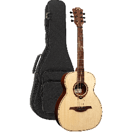 LAG Guitarra Acústica Lâg Travel Spruce Natural Folk Tapa Abeto Engelmann Macizo Fondo Y Aros Caoba Brillante 6 Cuerdas