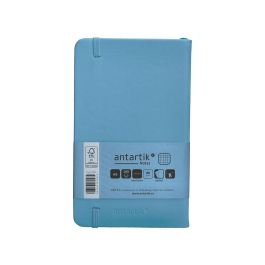 Cuaderno Con Gomilla Antartik Notes Tapa Dura A6 Hojas Cuadricula Azul Claro 100 Hojas 80 gr Fsc