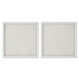 Cuadro Scandi DKD Home Decor Blanco Natural 2 x 35 x 35 cm Set de 2 Precio: 34.50000037. SKU: B1BHR24XJ6