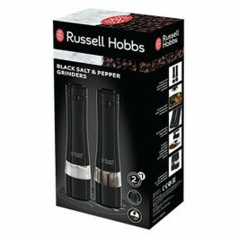 Russell Hobbs 28010-56/RH Juego Molinillo Sal y Pimienta Eléctrico – Molienda Fina/Gruesa, Luz LED – Negro