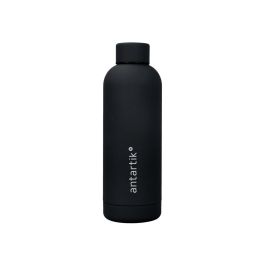 Antartik Botella Portalíquidos Isotérmica de Acero Inoxidable Libre de BPA, Doble Capa, Frío 24h/Calor 12h, Negro, 500 ml