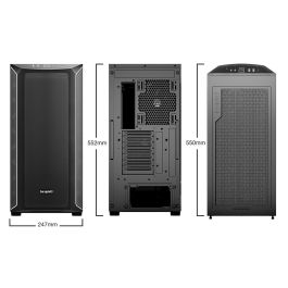 be quiet! SHADOW BASE 800DX Black Midi Tower PC Negro con Ventana Lateral e Iluminación Multi-Color, Soporte EATX
