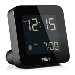 Braun BC-09-B Reloj Despertador Digital Negro con Snooze Pantalla LCD Retroiluminada
