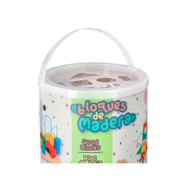 Imaginovo Juego de Construccion de Bloques de Madera Infantil +12 meses 100 Piezas 29x29x3,5cm