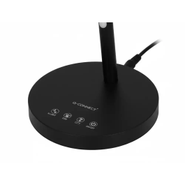 Q-connect Lámpara de Escritorio LED 6W 360 lm Táctil 3 Niveles Luz Nocturna Cabeza Orientable Negro