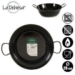 La Dehesa Sartén Honda Esmaltada Negra Con Asas Acero Ø 28 Cm (Set de 6)