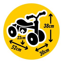Smoby Correpasillos Rookie de Metal Mickey Mouse Clásico, diseño retro ideal para la primera edad y desarrollo, a partir de 12 meses