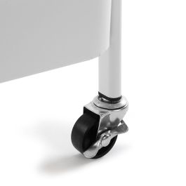 Carro Metalico Blanco De 3 Baldas Versa 30X77CM Carro Metalico Blanco De 3 Baldas Versa 30X77CM