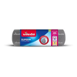 Vileda Ecobag Bolsa de Basura 30 L 15 Uds. Polipropileno Doble Capa Extra Fuerte con Autocierre y Antigoteo para Cocina