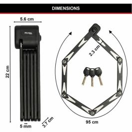 Master Lock 8333EURDPRO Candado Plegable para Bicicleta de Acero Endurecido, con 3 Llaves, Soporte y Certificado de Seguridad