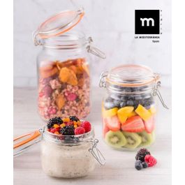 Tarro Hermético de Vidrio con Cierre Clip 250 ml - La Mediterranea (36 Unidades) Tarro Hermético de Vidrio con Cierre Clip 250 ml - La Mediterranea (36 Unidades)