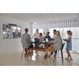 HP Poly Studio X52 Barra de Video Todo en Uno para Videoconferencias, Mejora Reuniones con Audio y Video Innovadores